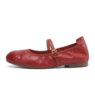 Segmentirano šivanje sa sklopivim stražnjim baletom Mary Jane Flats