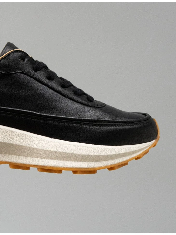Lightweight Thick Sole Premium Leather Sneakers factory